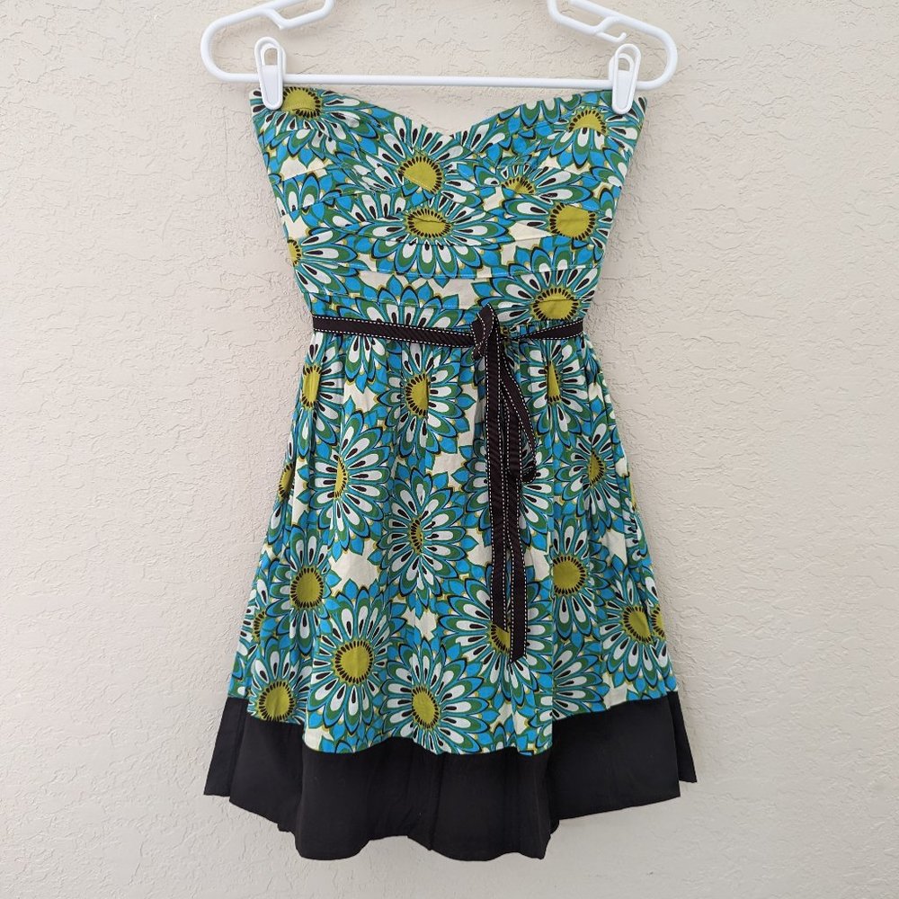 Trixxi Vintage Strapless Padded Mini Dress with Belt Size 7